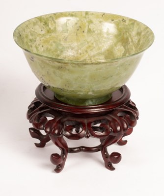 Lot 967 - A jade bowl, 12.5cm diameter