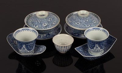 Lot 975 - A group of Chinese blue and white porcelain...