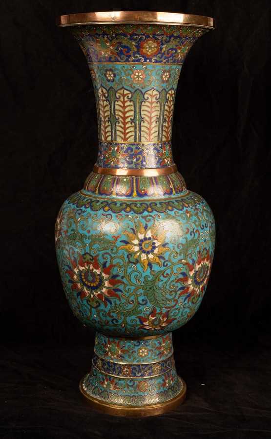Lot 993 - A 19th Century Chinese cloisonné vase with...