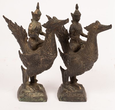 Lot 1003 - A pair of bronze Buddhist sculptures in the...