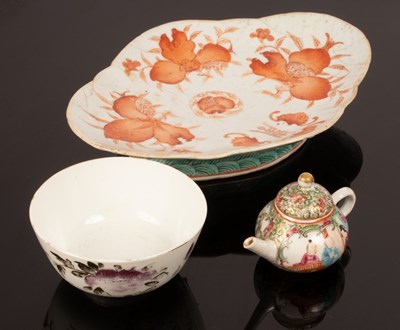 Lot 1027 - A Chinese famille rose ceremonial plate,...