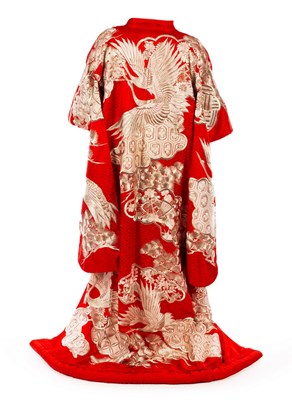 Lot 1040 - A 20th Century Japanese silk embroidered...