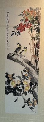 Lot 1041 - A traditional Chinese ink painting depicting...