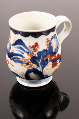 Lot 1087 - A Chinese export baluster mug, decorated...