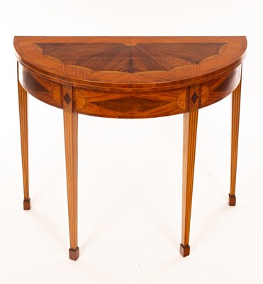 Lot 1118 - A late 18th Century satinwood card table, the...