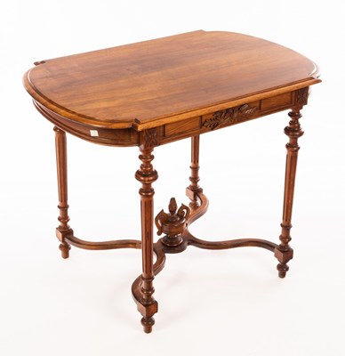 Lot 1120 - A late Victorian style walnut centre table...