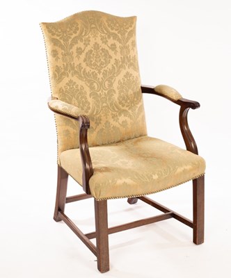 Lot 1123 - A mahogany Gainsborough armchair of George III...