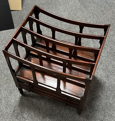 Lot 1134 - A 19th Century mahogany Canterbury of three...