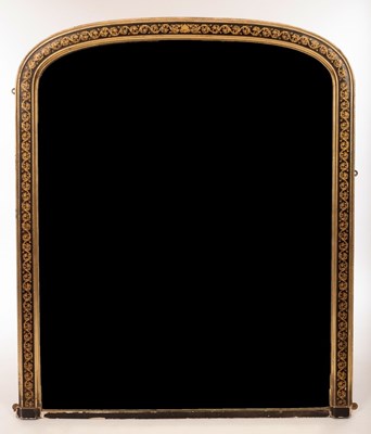 Lot 1135 - A Victorian pier glass, the arch-top gilded...