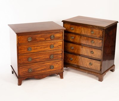 Lot 1160 - Two mahogany chest of drawers, the largest...