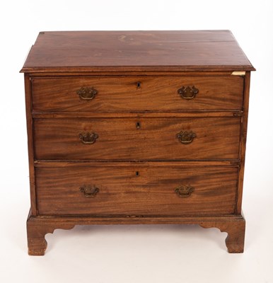 Lot 1165 - An early 19th Century mahogany chest of three...