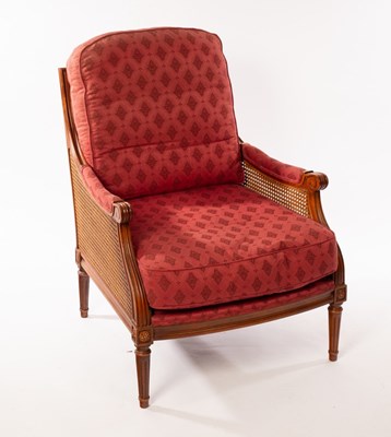 Lot 1192 - A Wesley Barrell Louis XVI style armchair,...