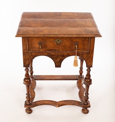 Lot 1209 - A Queen Anne style walnut side table, the top...