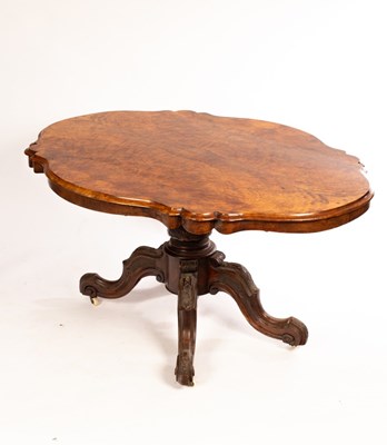 Lot 1215 - A Victorian burr walnut and walnut Looe table...