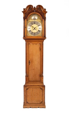 Lot 1288 - A late 18th Century oak longcase clock with...