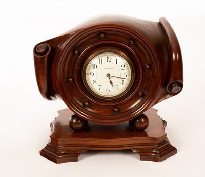 Lot 1296 - A novelty mantel clock, the circular dial...