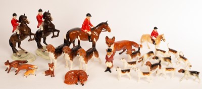 Lot 1310 - A Beswick pottery hunt, to include huntsmen on...