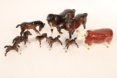 Lot 1313 - A Beswick pottery Hereford bull, 11cm high,...