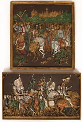 Lot 1342 - Two ceramic plaques by D H Morton from Marcus...