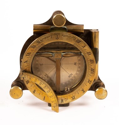 Lot 1377 - An English Equinoctial travelling compass...