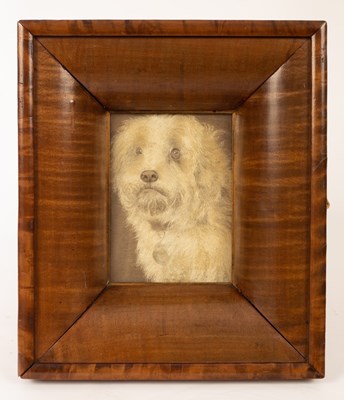 Lot 1421 - A silkwork picture of a terrier, 15cm x 11cm...