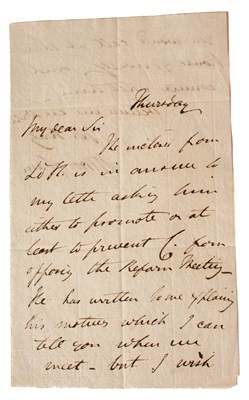 Lot 811 - The Correspondence of John Cartwright (1740-1824, Political Reformer)