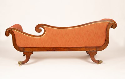 Lot 419 - A Regency mahogany and brass inlaid sofa