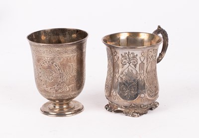 Lot 5 - A Victorian silver Christening cup
