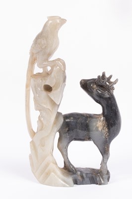 Lot 22 - A Chinese jade carving of a parrot