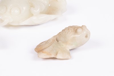 Lot 28 - A Chinese jade carving of a carp