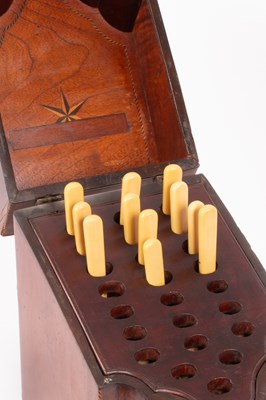 Lot 285 - A George III mahogany inlaid knife box