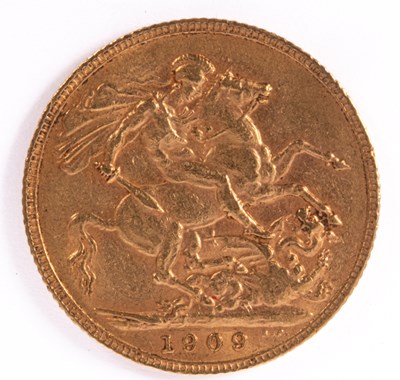 Lot 125 - An Edward VII gold sovereign