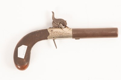 Lot 226 - A Queen Anne percussion cap pistol