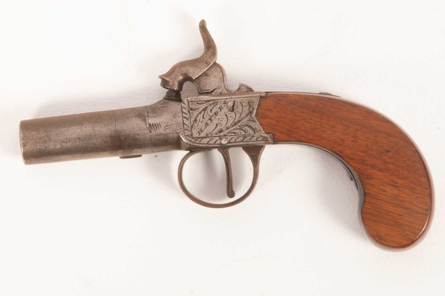 Lot 227 - A Queen Anne percussion cap pistol