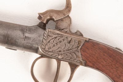 Lot 227 - A Queen Anne percussion cap pistol