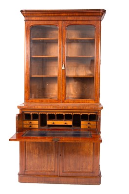 Lot 364 - A Victorian mahogany secretaire bookcase