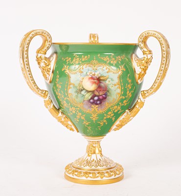 Lot 151 - A Royal Worcester three-handled vase