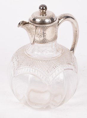 Lot 14 - A Victorian silver mounted claret jug