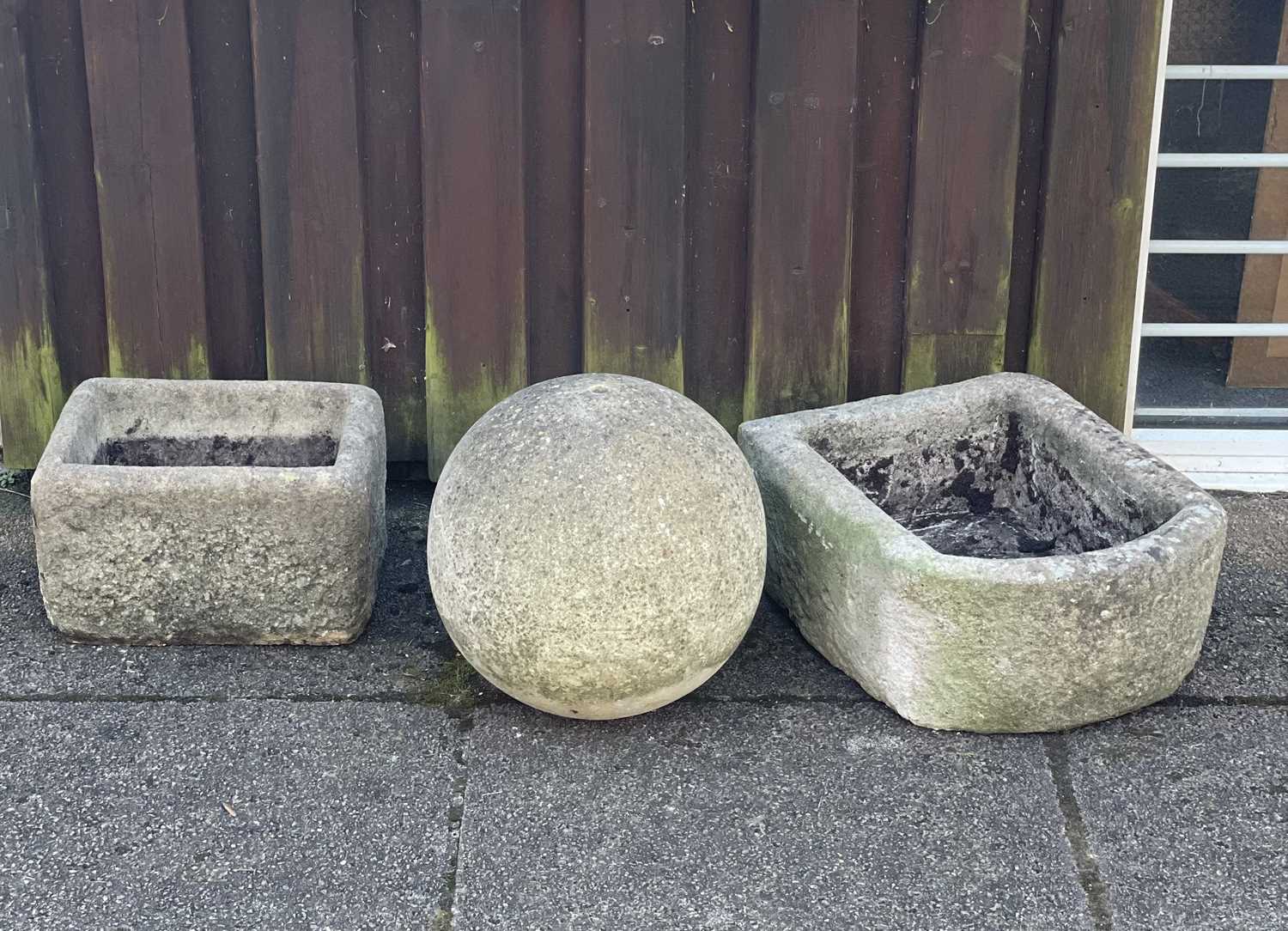 Lot 330 - Two stone garden troughs