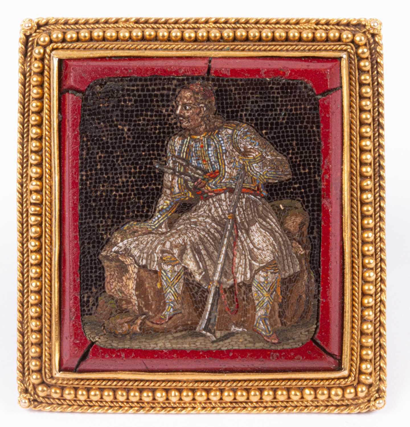 Lot 80 - A fine mid 19th century Italian micromosaic brooch