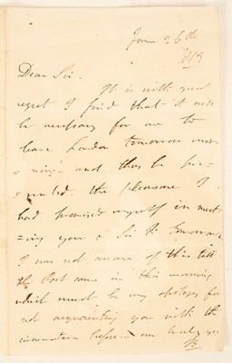 Lot 813 - Byron (George Gordon, Lord) Autograph Letter