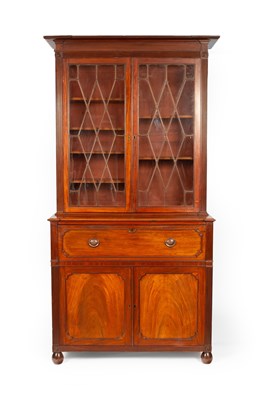 Lot 426 - A George IV mahogany bureau bookcase