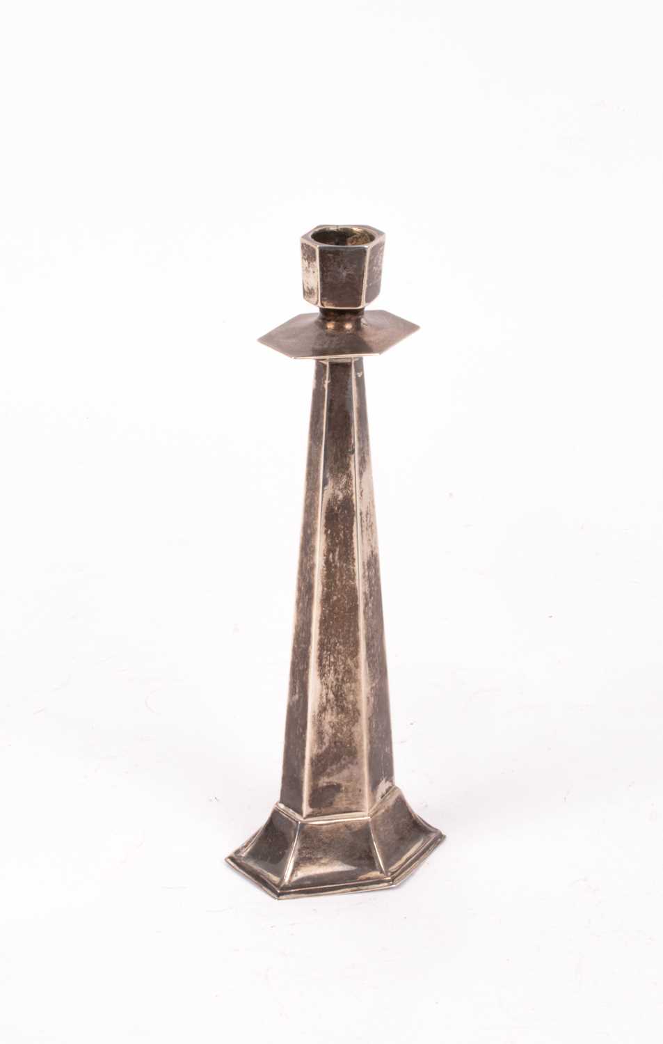 Lot 36 - An Edwardian silver candlestick
