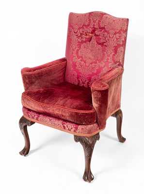 Lot 407 - An 18th Century style upholstered armchair