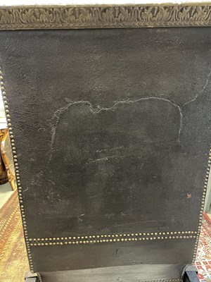 Lot 414 - An 18th century Turin black neat's leather chair