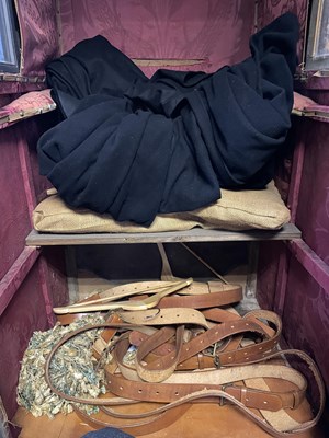 Lot 414 - An 18th century Turin black neat's leather chair