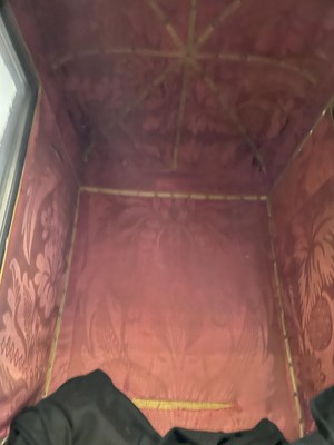 Lot 414 - An 18th century Turin black neat's leather chair