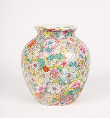 Lot 67 - A 19th Century Chinese famille rose millefleur vase