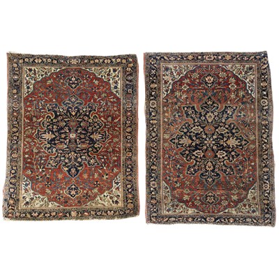 Lot 323 - A near pair of Sarouk rugs