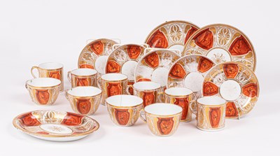 Lot 49 - An English porcelain part tea and coffee service